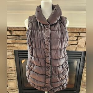 Coldwater Creek Chocolate Puffer Vest S (8)